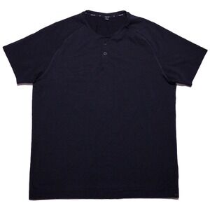 PUBLIC REC Men's Short Sleeve Henley Shirt Cotton Lyocell Black XL